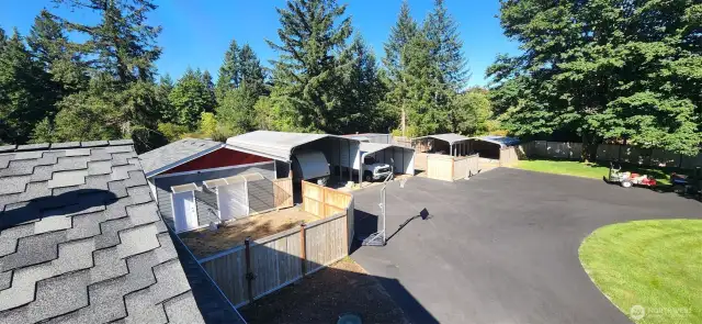 Multiple covers for RVs, boats, cars or convert to stalls for horses.