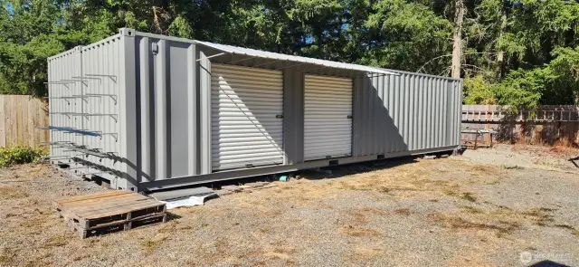 2 40 x 8 storage containers