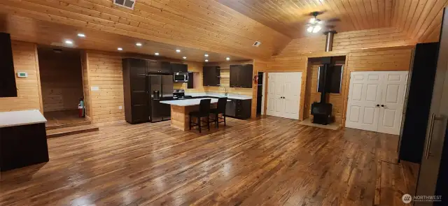 Open concept living area and kitchen