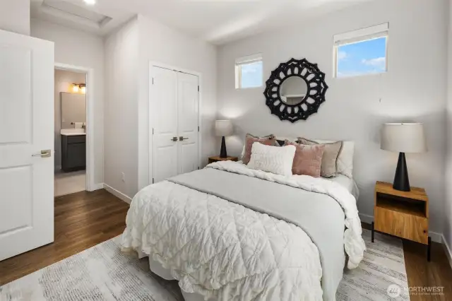 Primary bedroom with full bath