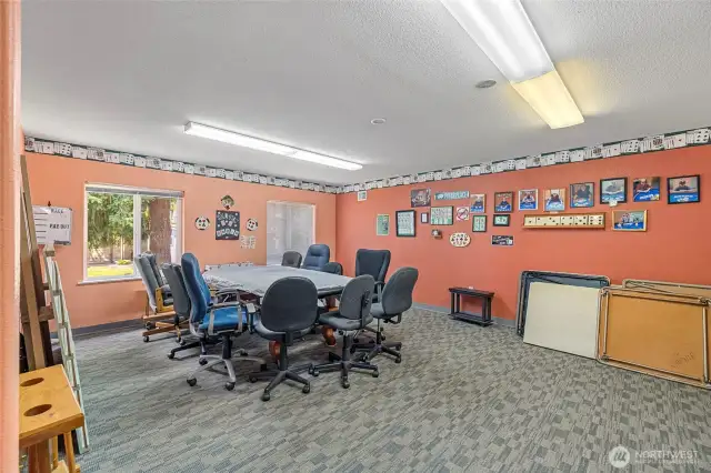 Club house game/craft room.