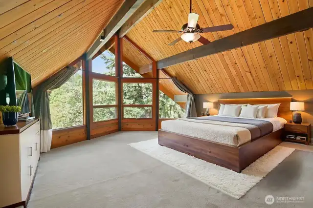 Virtually staged Primary bedroom