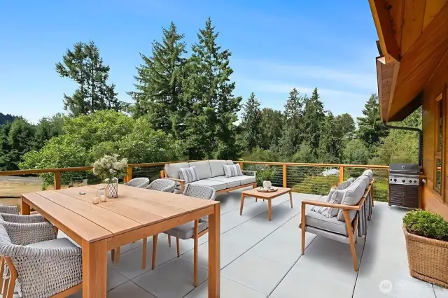 Virtually Staged rooftop patio