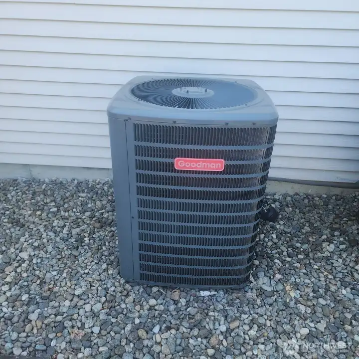 Newer heat pump for efficient heating and cooling.