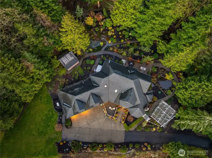 The property is a beautiful park on the mountain.