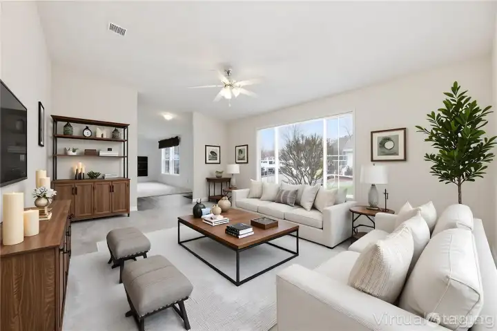 ~Family Room Virtually Staged~