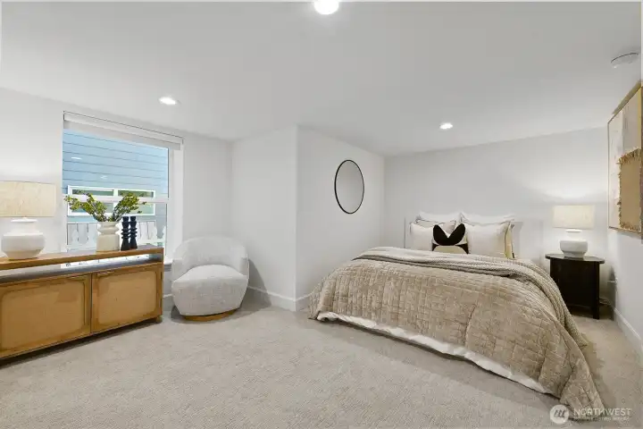 Lower level bedroom.