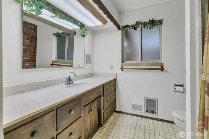 Full bathroom on the main floor