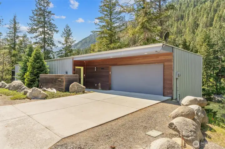 The oversized 528 sf garage gives you plenty of parking and extra storage space. The design is impeccable and every space was utilized to perfection.