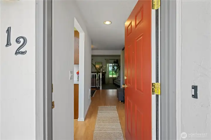 Main entrance looking thru to family room.
