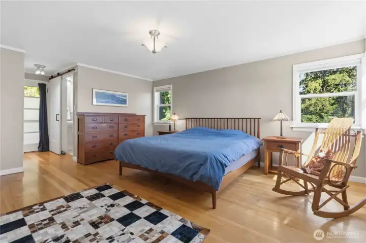 Primary Bedroom with Private Balcony (Upstairs)