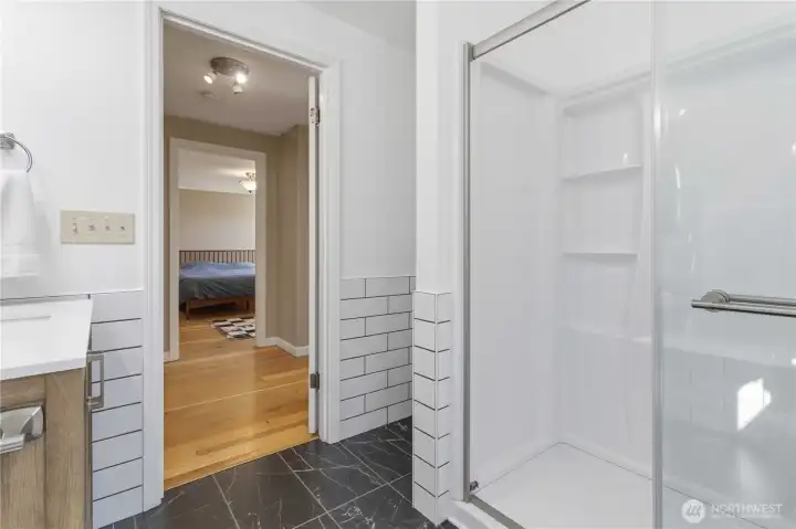 3/4 Updated Bath- Upstairs