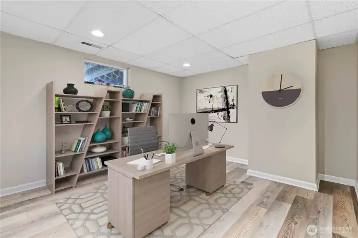Finished Basement- Virtually Staged