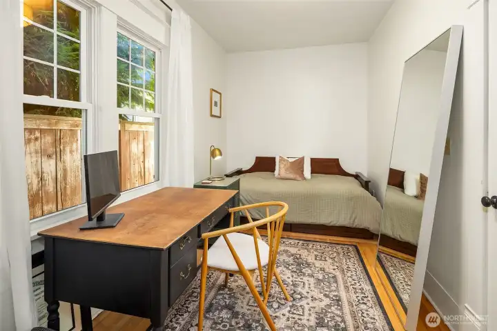 Main Floor Bedroom/Office with walk in closet