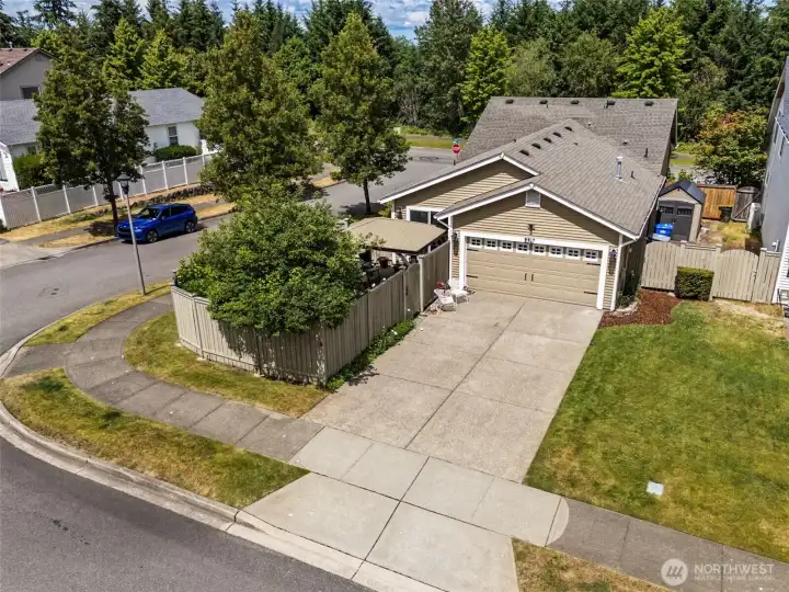 The home is located on a cul de sac in the back.