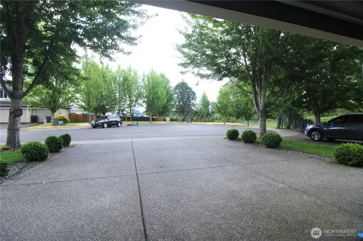 Playground looking from the 3-car garage