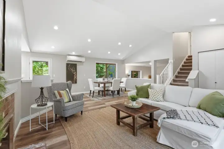 Functional tri-level floor plan offers connected living, dining, and kitchen spaces while maintaining distinct areas for gathering and relaxing. Functional tri-level floor plan offers connected living, dining, and kitchen spaces while maintaining distinct areas for gathering and relaxing.