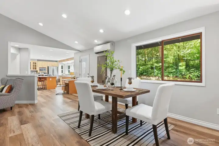 Dedicated dining area with direct access to the backyard patio for effortless indoor-outdoor entertaining. Dedicated dining area with direct access to the backyard patio for effortless indoor-outdoor entertaining.