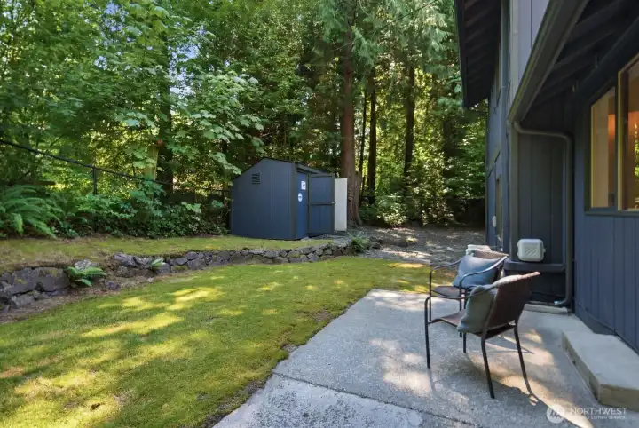Large storage outbuilding provides ample space for tools, lawn equipment, outdoor gear, recreational toys, or hobby storage. Large storage outbuilding provides ample space for tools, lawn equipment, outdoor gear, recreational toys, or hobby storage.