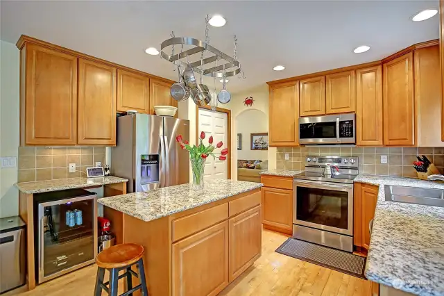 Tastefully updated kitchen with pantry