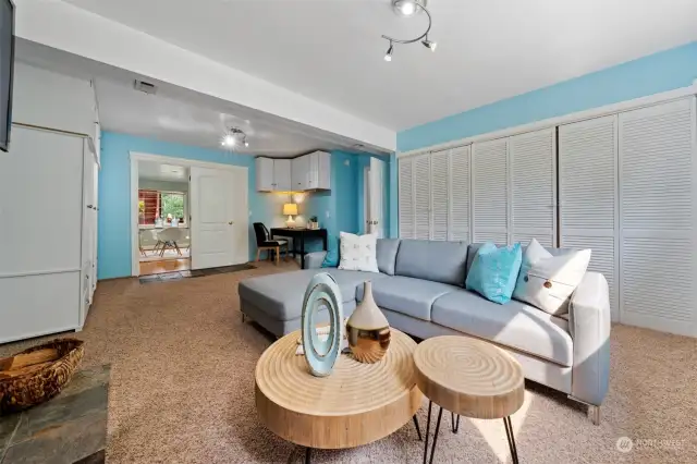 1st Bedroom Downstairs (Staged as Family Room)