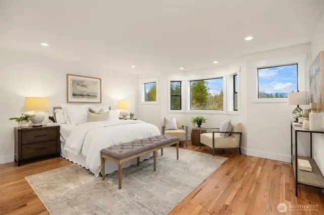 Main floor bedroom with ensuite bathroom.