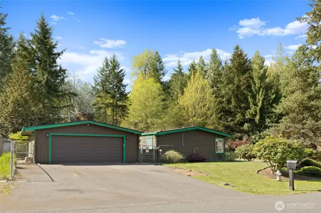 TONS of parking space with 2 driveways and a 2 car garage!!!!!