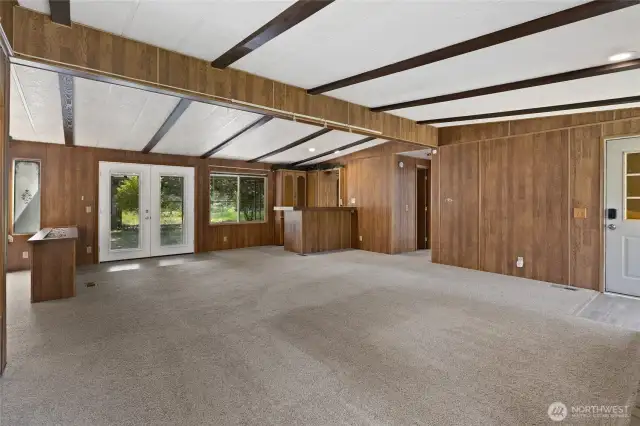 French Doors leading out to your backyard and large covered patio.