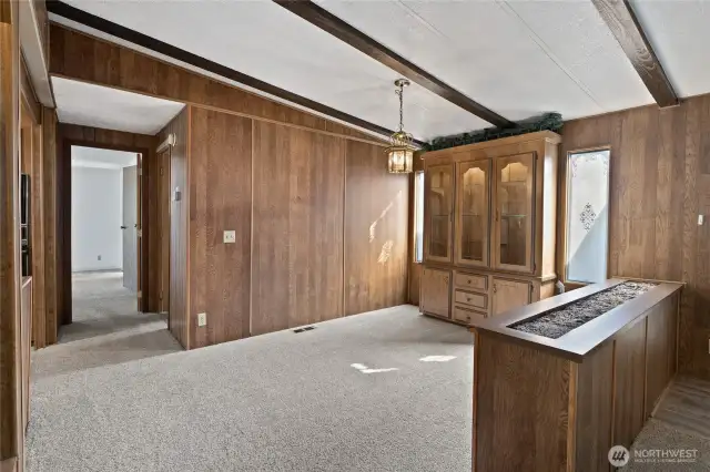 Dining Room with another custom built-in hutch.