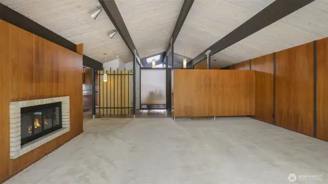 Another angle of this spacious living room.