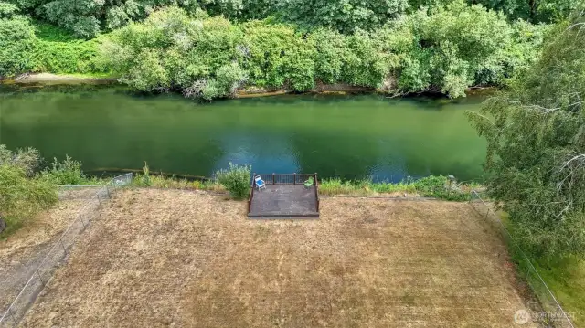 From the backyard you can enjoy the tree lined river views, wildlife & serene surroundings the space offers.