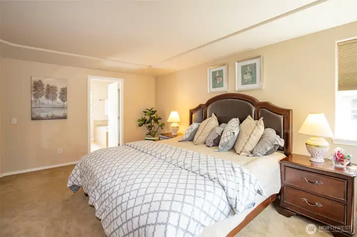 Primary Bedroom with access to Luxury Bath.