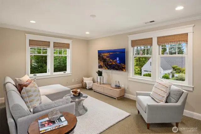 Upstairs bonus room makes for a great TV, Game, or Play room!