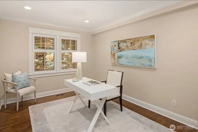 First of 2 bonus rooms in the house is a very quiet and serene office, or whatever your heart desires.