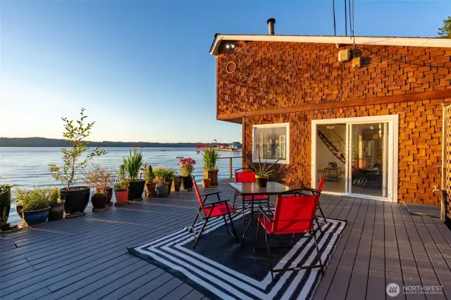 You'll enjoy front row seats to stunning sunsets and marine life sightings.