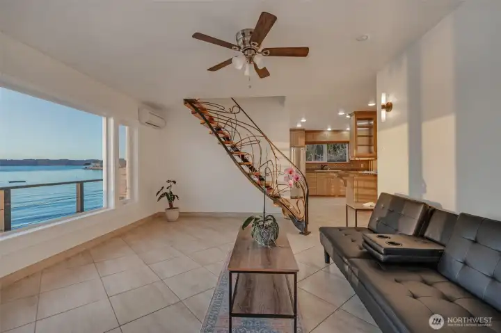 A nice open floor plan allows for a seamless transition from roomto room.