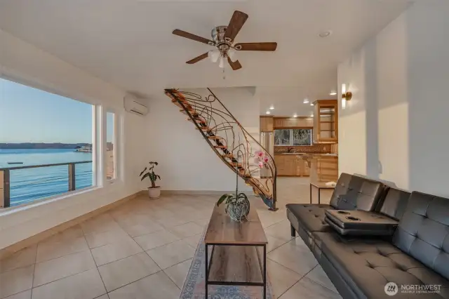 A nice open floor plan allows for a seamless transition from roomto room.
