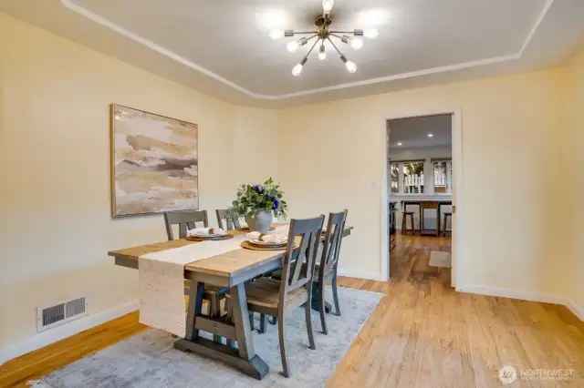Formal dining room and heading into the kitchen