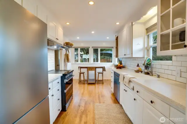 Modernized kitchen. New appliance package including induction stove installed in 2024.