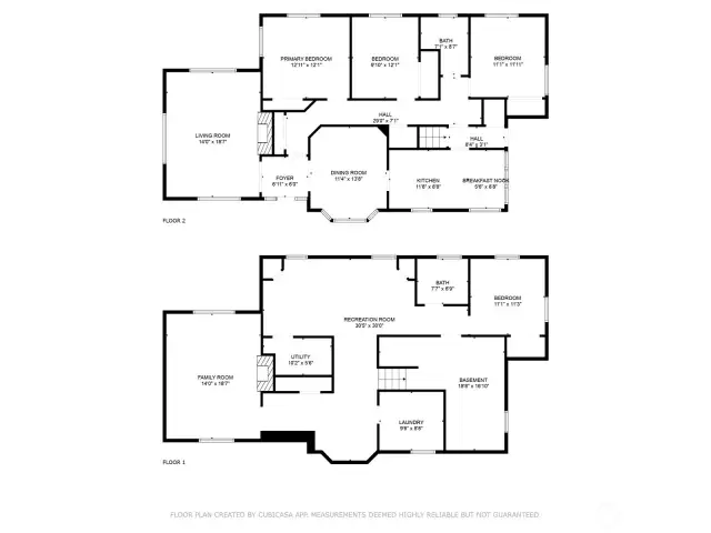 Floor plan of the home.