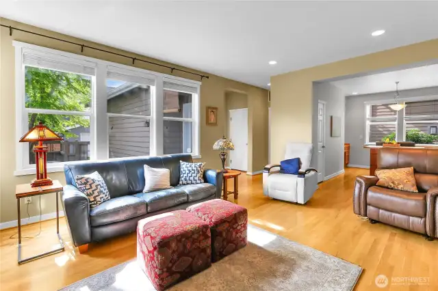 A glass door off the family room leads out to the backyard patio and the fully fenced backyard, which is the perfect place to relax and unwind.