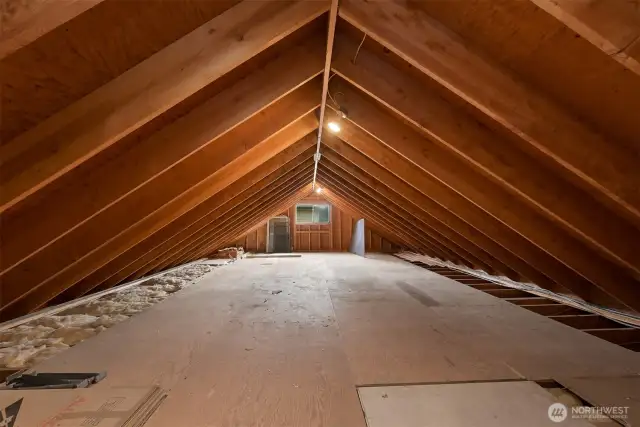 Access to unfinished bonus room - great for future plans or storage