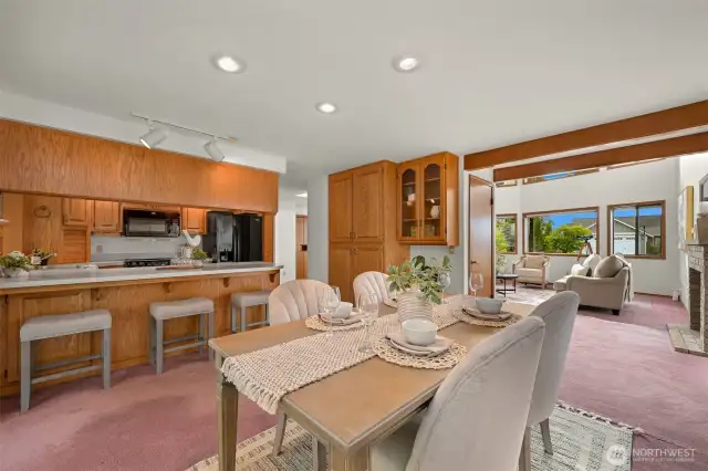Spacious dining area