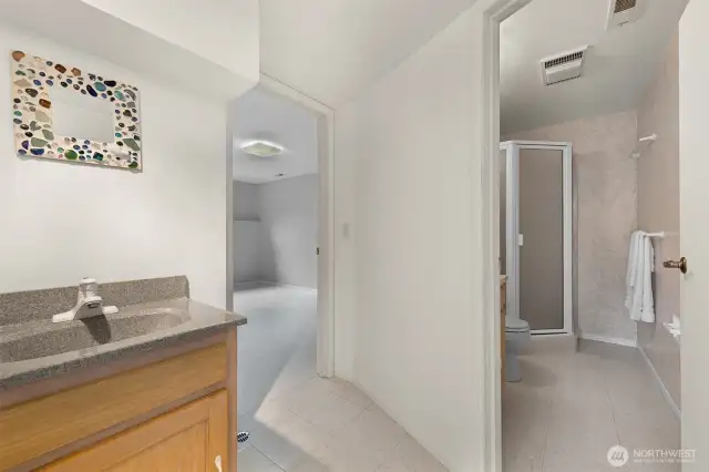 Lower level hallway area