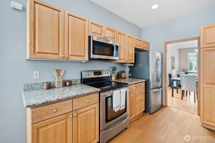 Stone bullnose countertops with backsplash.