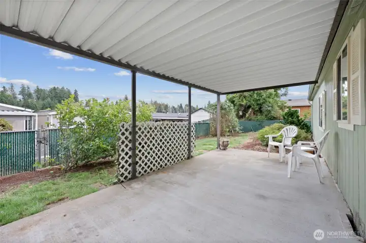 Covered back porch