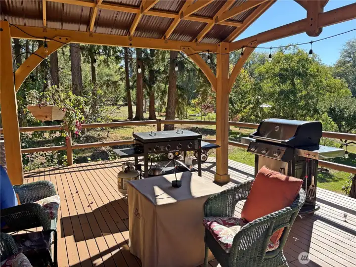 Enjoy all seasons on the the covered pavilion.