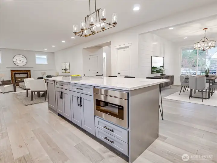 Island with Microwave Drawer