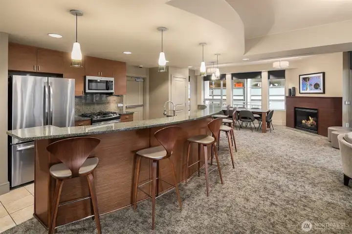 9th floor Clubhouse kitchen; available to reserve for private parties