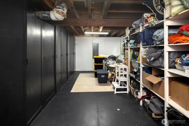 Spacious storage area.